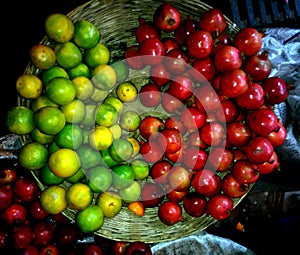 Pomegranate mousambi, Fresh Market Fruits photo