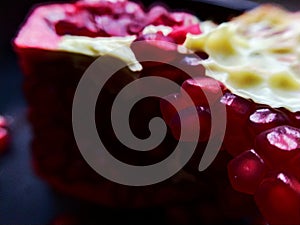 Pomegranate on a plate