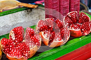 Pomegranate, Pomegranate juice with fresh , pomegranate fruits.