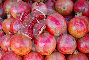 Pomegranate for sale on market