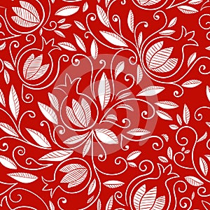 Pomegranate seamless pattern