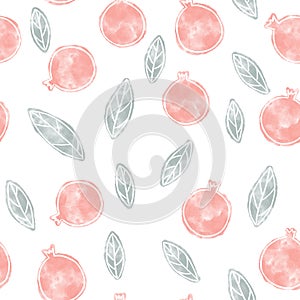 Pomegranate seamless pattern. Surface design for wallpapers and textile products