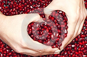 Pomegranate seed's pile
