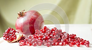 Pomegranate seeds photo