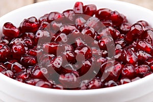 Pomegranate seeds in a bawl