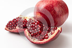 pomegranate on a white background