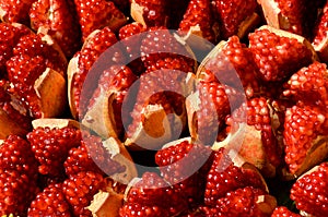 Pomegranates in market