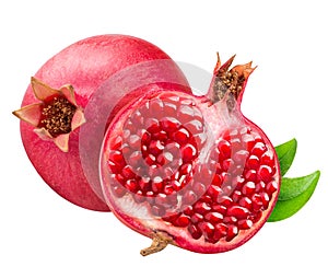Pomegranete isolated on white bsckground
