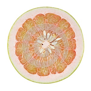 The Pomelo fruit isolated on white background