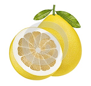 Pomelo isolated on white background