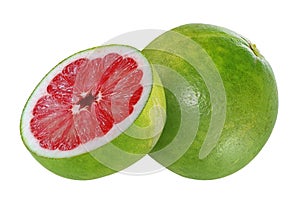 Pomelo or Pummelo fruit isolated on white