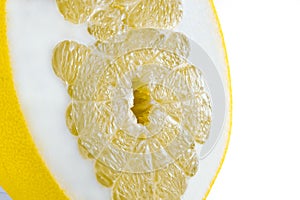 Pomelo slice isolated on the white background