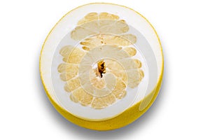 Pomelo slice isolated on the white background