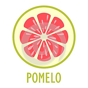 Pomelo slice vector icon