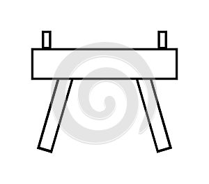 Pommel horse icon illustrated in vector on white background