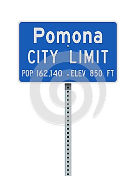 Pomona City Limit road sign