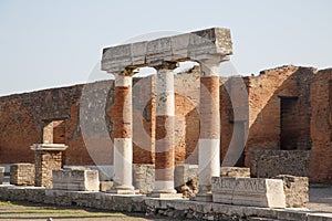 Pompeii Bricks and Columns