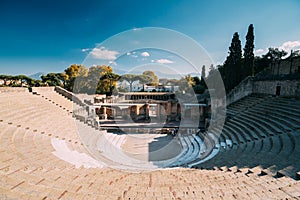 Pompeii, Italy. View Of Great Theatre Of Pompey