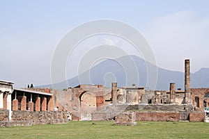 Pompeii overlooked by Vesuvius