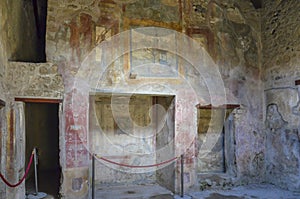 Pompeii ruins frescoes