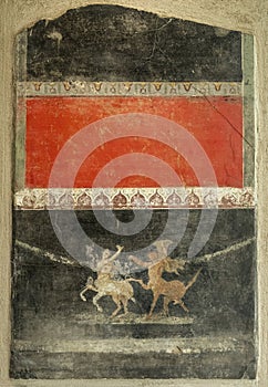 Pompeii Wall Fresco, Ancient, Travel