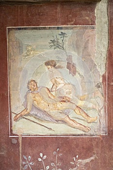 Pompeii Wall Fresco, Ancient, Travel