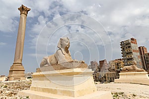 Pompey Pillar in Alexandria, Egypt