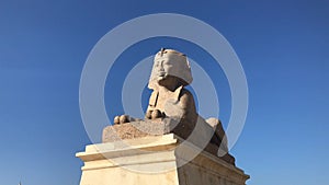 The Roman copies of the Sphinx at Pompeyâs Pillar, Alexandria, Egypt photo