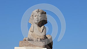 The Roman copies of the Sphinx at Pompeyâs Pillar, Alexandria, Egypt photo