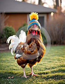 Pompoms and Pecking: A High-Fashion Fowl Tale