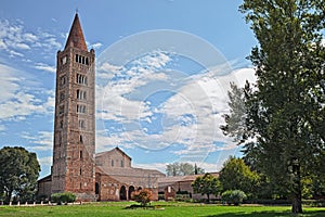 Pomposa Abbey in Codigoro, Ferrara, Italy, medieval Benedictine photo