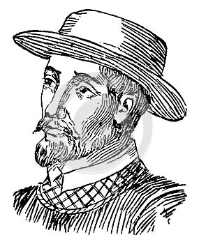 Ponce de Leon, vintage illustration