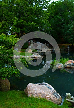 Pond in Chicago's - Japanese Gardens