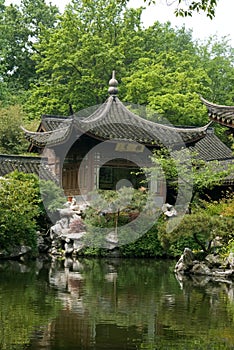 Pond in classic chinise garden