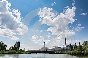 Pond cooler at nuclear power plant