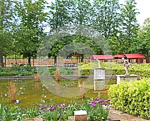 Pond in the garden of the Tuileries photo