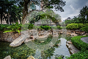 Pond at Greenbelt Park, Makati, Metro Manila, The Philippines. photo