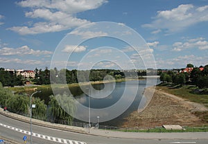 Pond Jordan in city Tabor in Czech Republic