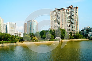 The pond and leisure Pavilion