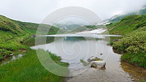 Pond on mountaintop