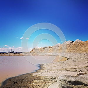 Pond in the desert near Vernal, Utah photo