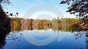 New England Pond in Fall