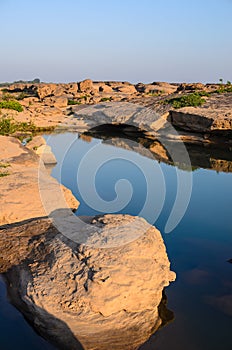 Pond in Sampanbok ,in Mekong River