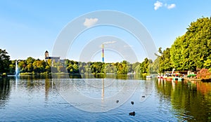 Pond `Schlossteich` in Chemnitz Germany