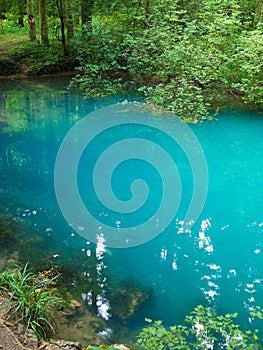 pond in the woods, Ochiul Beiului, Caras Severin county, Romania