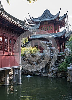 Pond in Yuyuan or Yu Garden in Shanghai