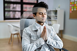Pondering Man Banner. Contemplative Prayer Thinking