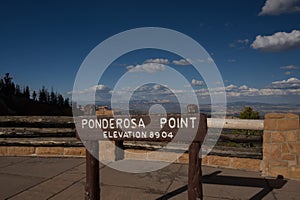 Ponderosa Point Overlook Sign