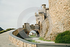 Ponferrada, Spain - nov, 2021 The Castillo de los Templarios in the Way of St James