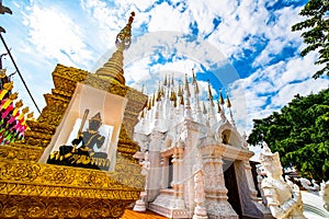 The Pong Sunan temple with clouds in Phrae province